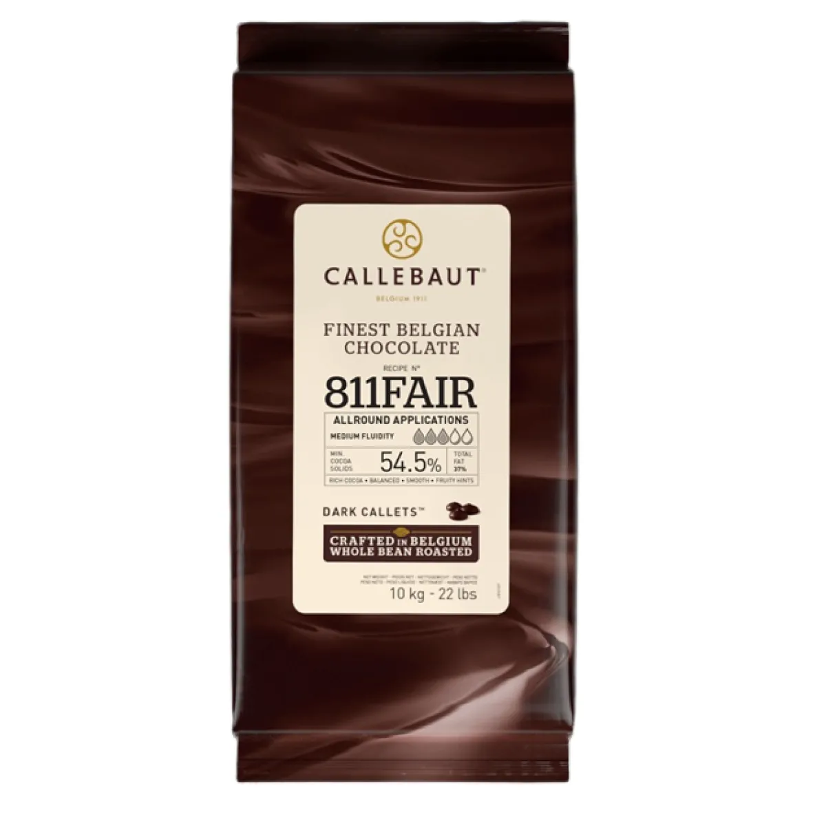Best Callebaut Chocolade Callets Fairtrade Puur (811) 10 kg