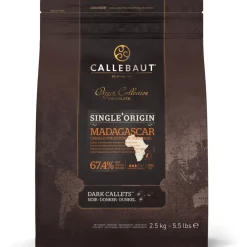 Clearance Callebaut Chocolade Callets Puur Madagascar (67,4%) 2,5kg