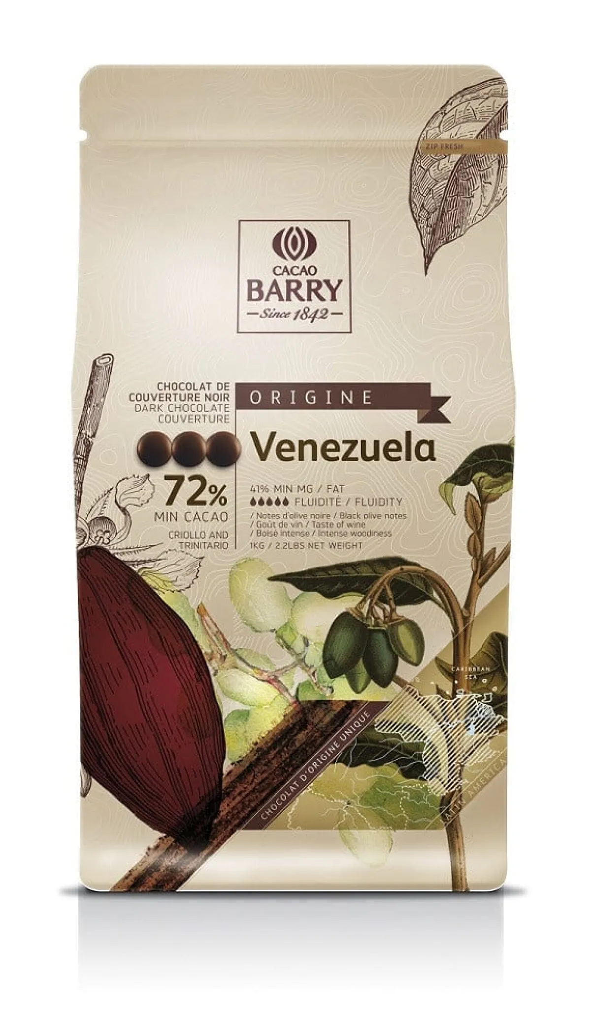 Sale Callebaut Chocolade Callets Puur Venezuela (72%) 1kg