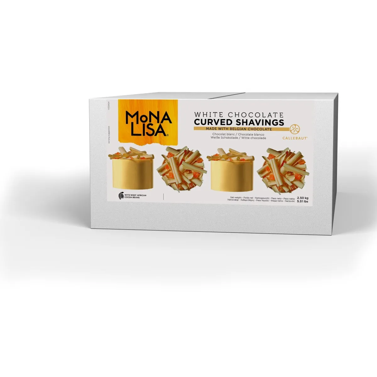 Hot Callebaut Chocolade Curved Schaafsel Wit 2,5kg