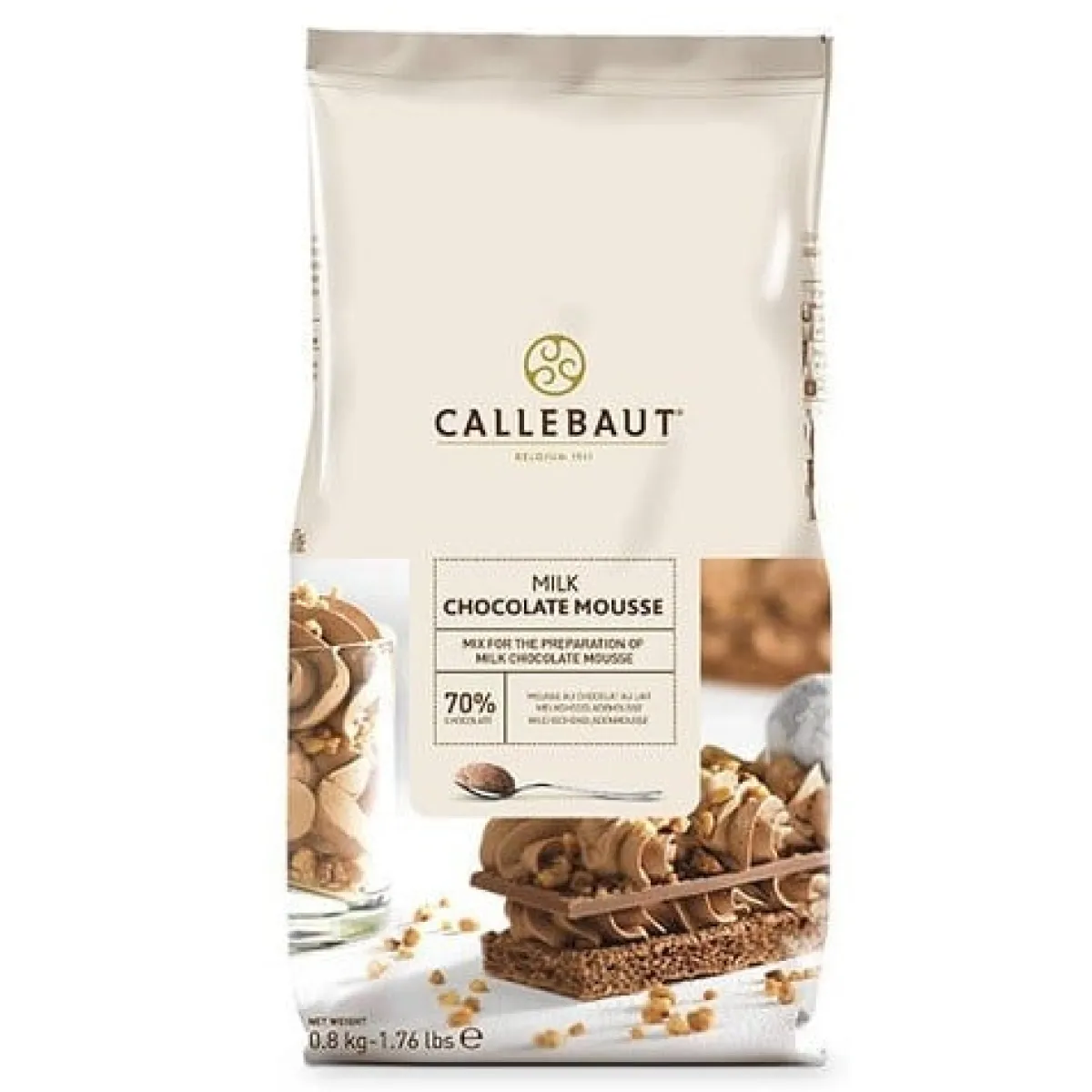 Callebaut Chocolade Mousse poeder, Melk 800 gram