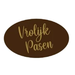 Callebaut Chocoladedecoratie Vrolijk Pasen Ovaal 224st.