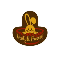 Hot Callebaut Chocoladedecoratie Vrolijk Pasen Haasje 184st.