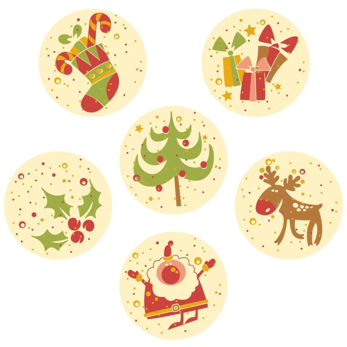 Hot Callebaut Chocoladedecoratie Kerst Rond Ass. 252st