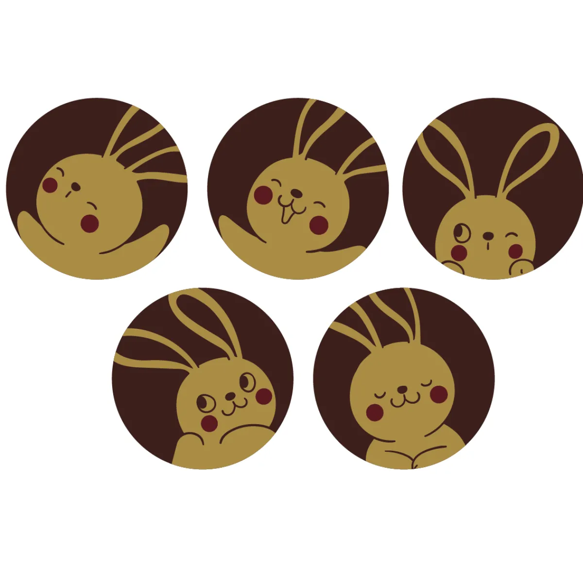 New Callebaut Chocoladedecoratie Konijn Serie 252st.**