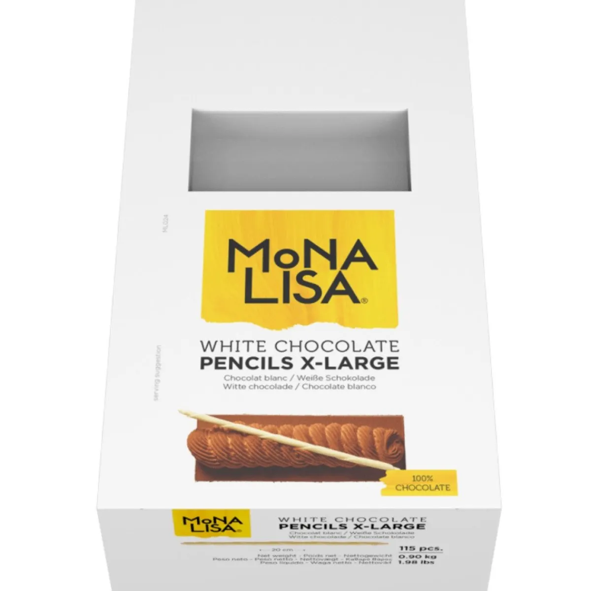 New Callebaut Chocoladedecoratie Pencil XL Wit 115st.**