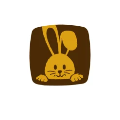 Discount Callebaut Chocoladedecoratie Konijn Vierkant 216st.**