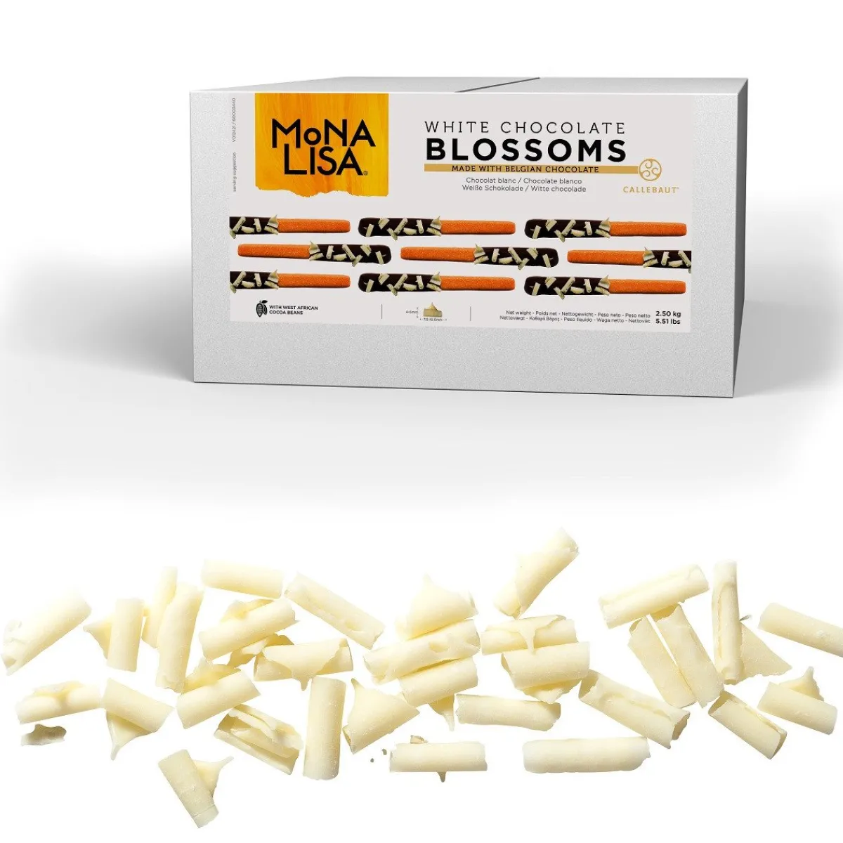 Discount Callebaut Chocoladekrullen klein Wit 2,5kg