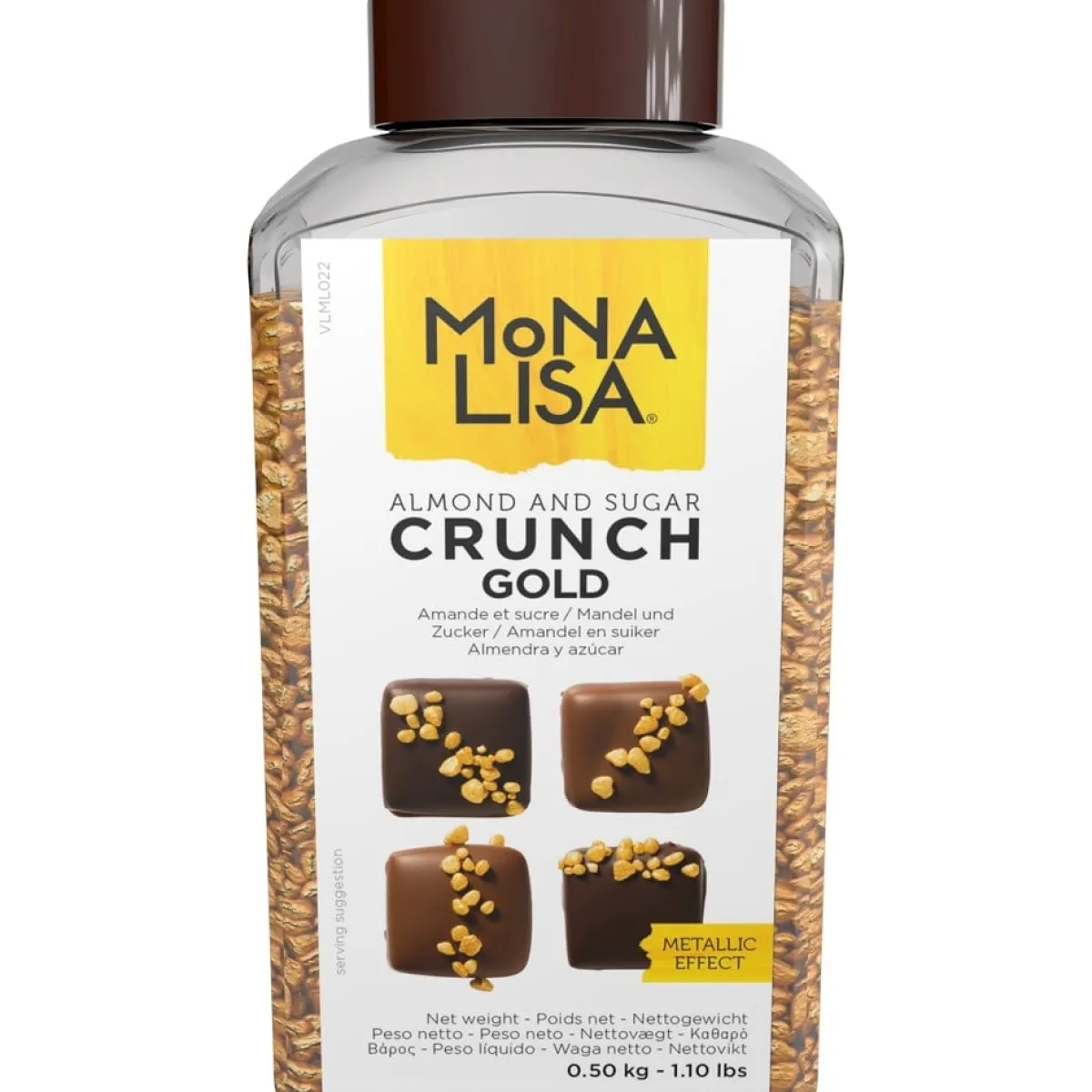 New Callebaut Marsepein Crunch Goud 500 gram