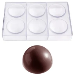 Sale Chocolate World Chocolade Holvorm Halve Bol (6x) Ø70mm