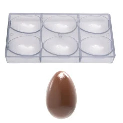 Sale Chocolate World Chocolade Holvorm Ei Facet (6x) 86x56x30mm