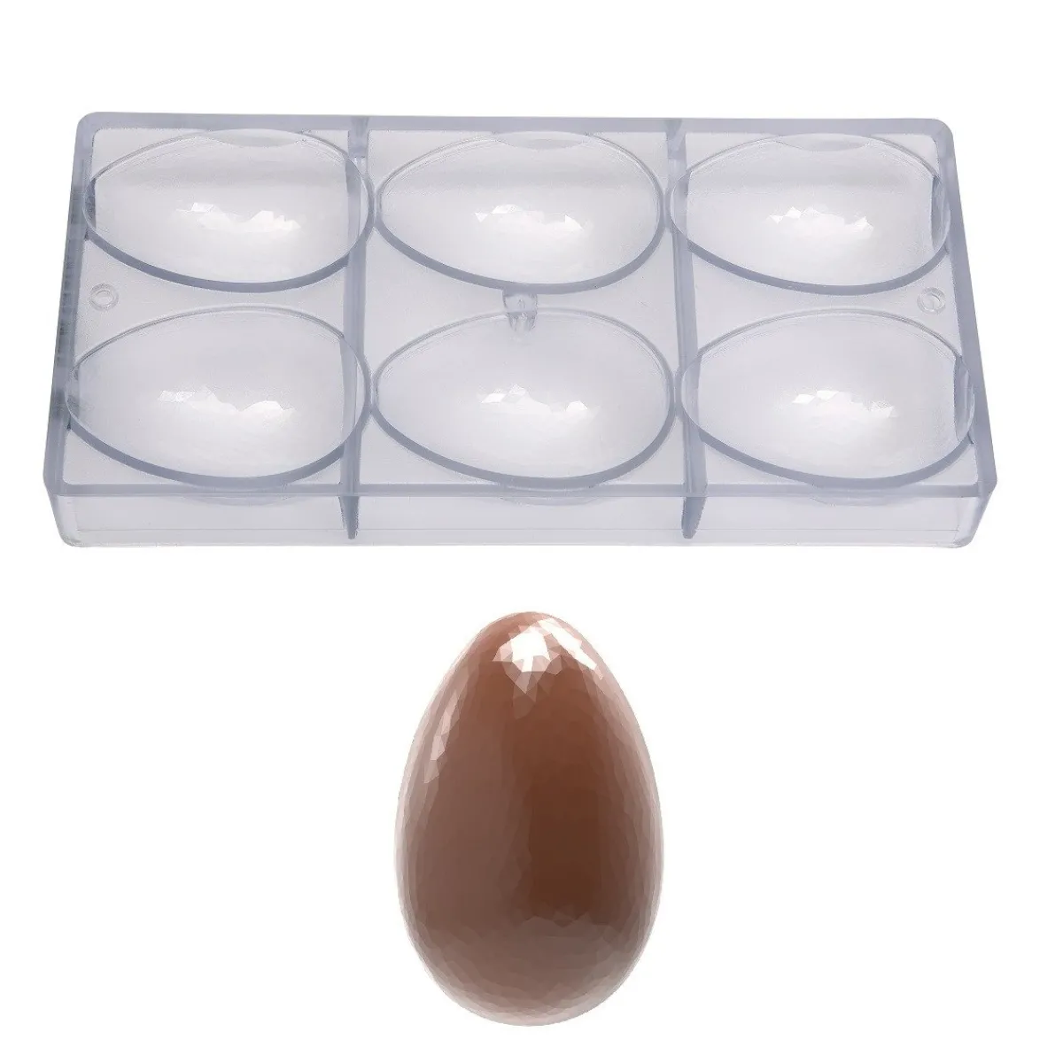 Sale Chocolate World Chocolade Holvorm Ei Facet (6x) 86x56x30mm