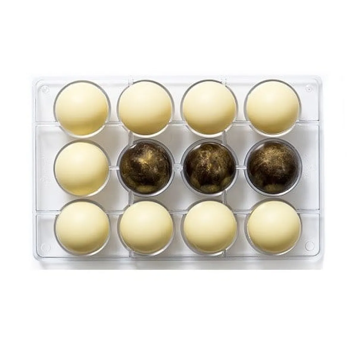 Hot Decora Chocolade Holvorm Halve Bol (12x) Ø50 mm