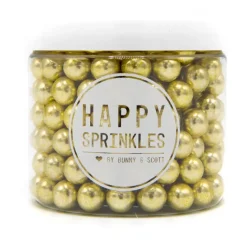 Sale Happy Sprinkles Chocolade Parels M Gold Metallic 90g
