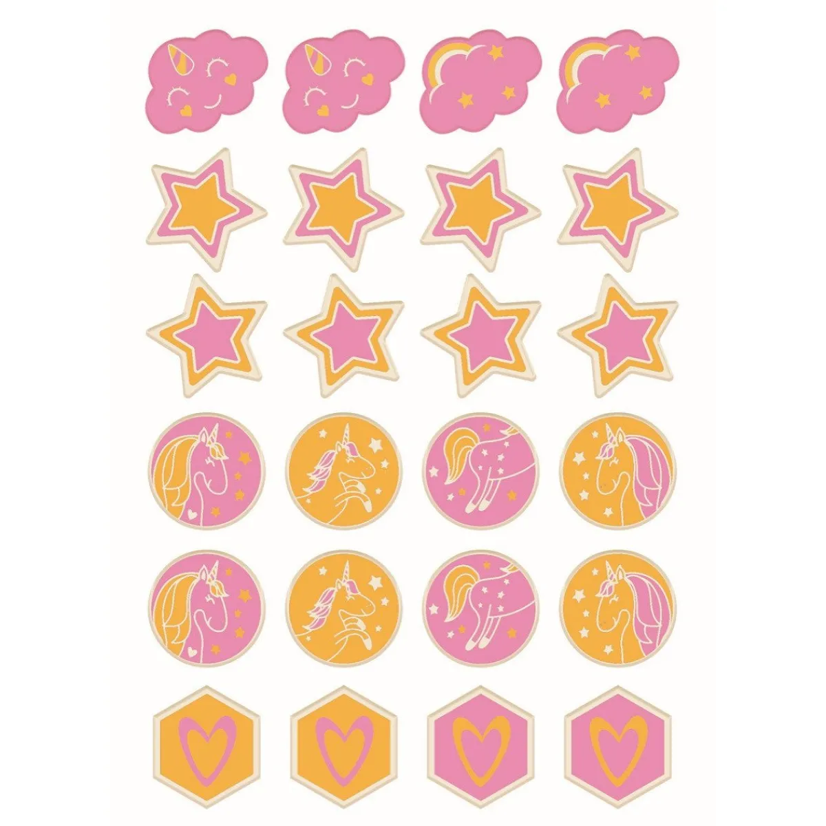 Online Overig Chocoladedecoratie Happy Unicorns Ø3cm 24st.