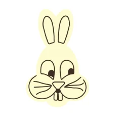 Outlet Overig Chocoladedecoratie Paashaas Wit 140 stuks**