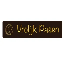 Clearance Overig Chocoladedecoratie Vrolijk Pasen Goud 182 stuks