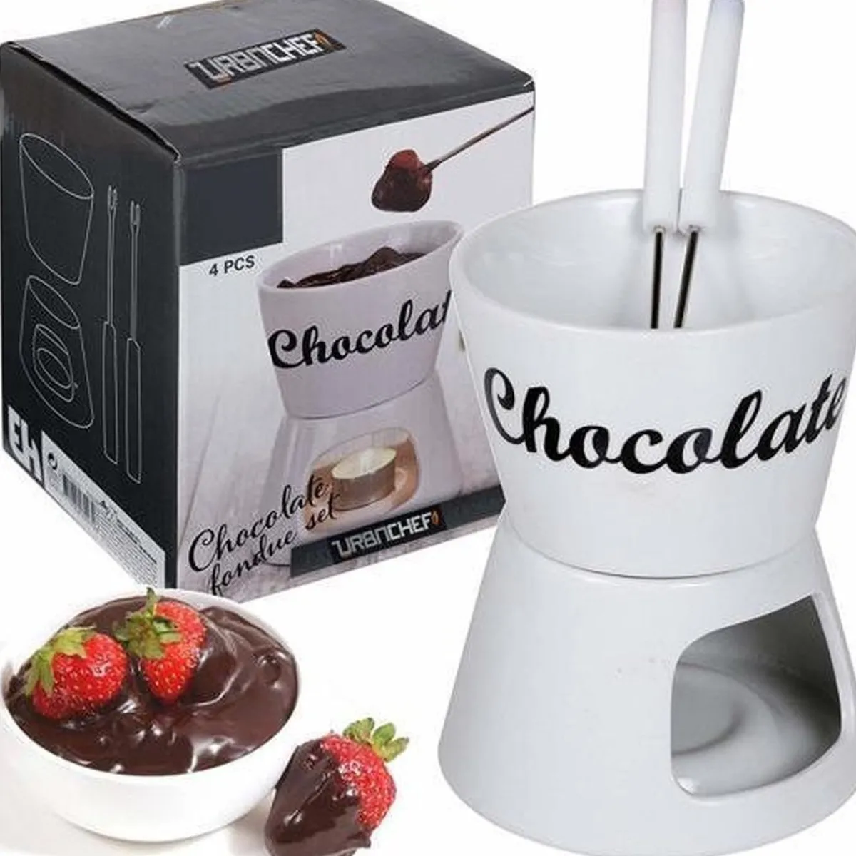 Clearance Overig Chocoladefondue Set Porselein