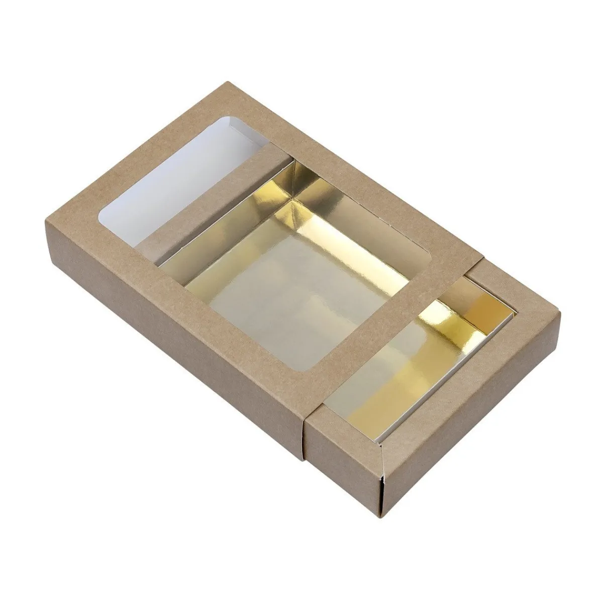 Best BrandNewCake Chocoladeletterdoos Klein GK1 Kraft / Goud 3st