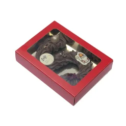 Outlet BrandNewCake Chocoladeletterdoos Klein GK1 Rood / Goud 3st