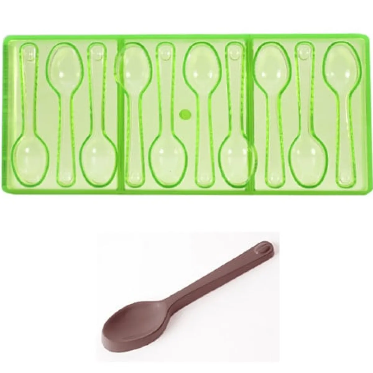 Online Chocolate World Chocolademal GL Lepeltje (10x) 115x24x13mm**