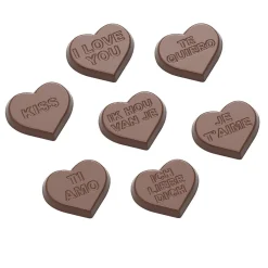 Outlet Chocolate World Chocolademal Hartjes Figuren (21x) 30x26x7mm