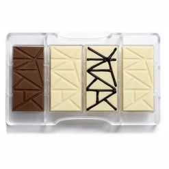 Discount Decora Chocolademal Strepen Tablet (4x) 8,5x4,2 cm