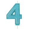 Sale Culpitt Cijferkaars #4 Blauw met Glitter