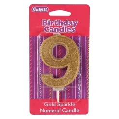 Sale Culpitt Cijferkaars #9 Goud met Glitter