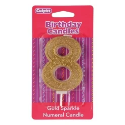 Discount Culpitt Cijferkaars #8 Goud met Glitter