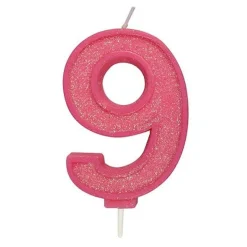 New Culpitt Cijferkaars #9 Roze met Glitter