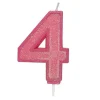Clearance Culpitt Cijferkaars #4 Roze met Glitter