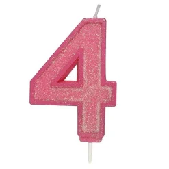 Clearance Culpitt Cijferkaars #4 Roze met Glitter