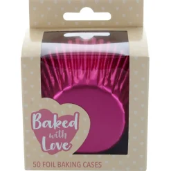 Clearance Culpitt Cupcake Vormpjes Folie Roze 50mm 50st.