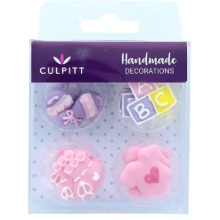 Online Culpitt Suikerdecoratie ABC Baby Roze 12st.