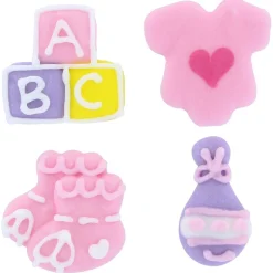 Online Culpitt Suikerdecoratie ABC Baby Roze 12st.