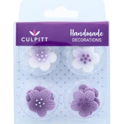 Sale Culpitt Suikerdecoratie Bloemen Lila 12st.