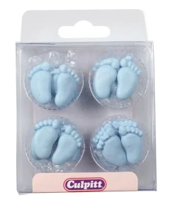 Best Culpitt Suikerdecoratie Baby Voetjes Blauw 12 paar