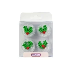 Discount Culpitt Suikerdecoratie Hulstblad met Bes 12st.