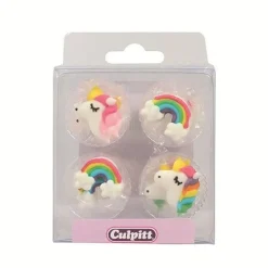Sale Culpitt Suikerdecoratie Unicorn en Regenboog 12st.