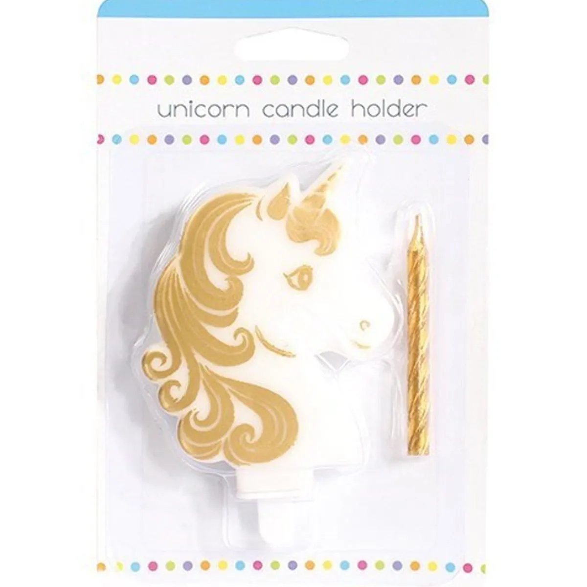 New Culpitt Taartkaars Unicorn Goud