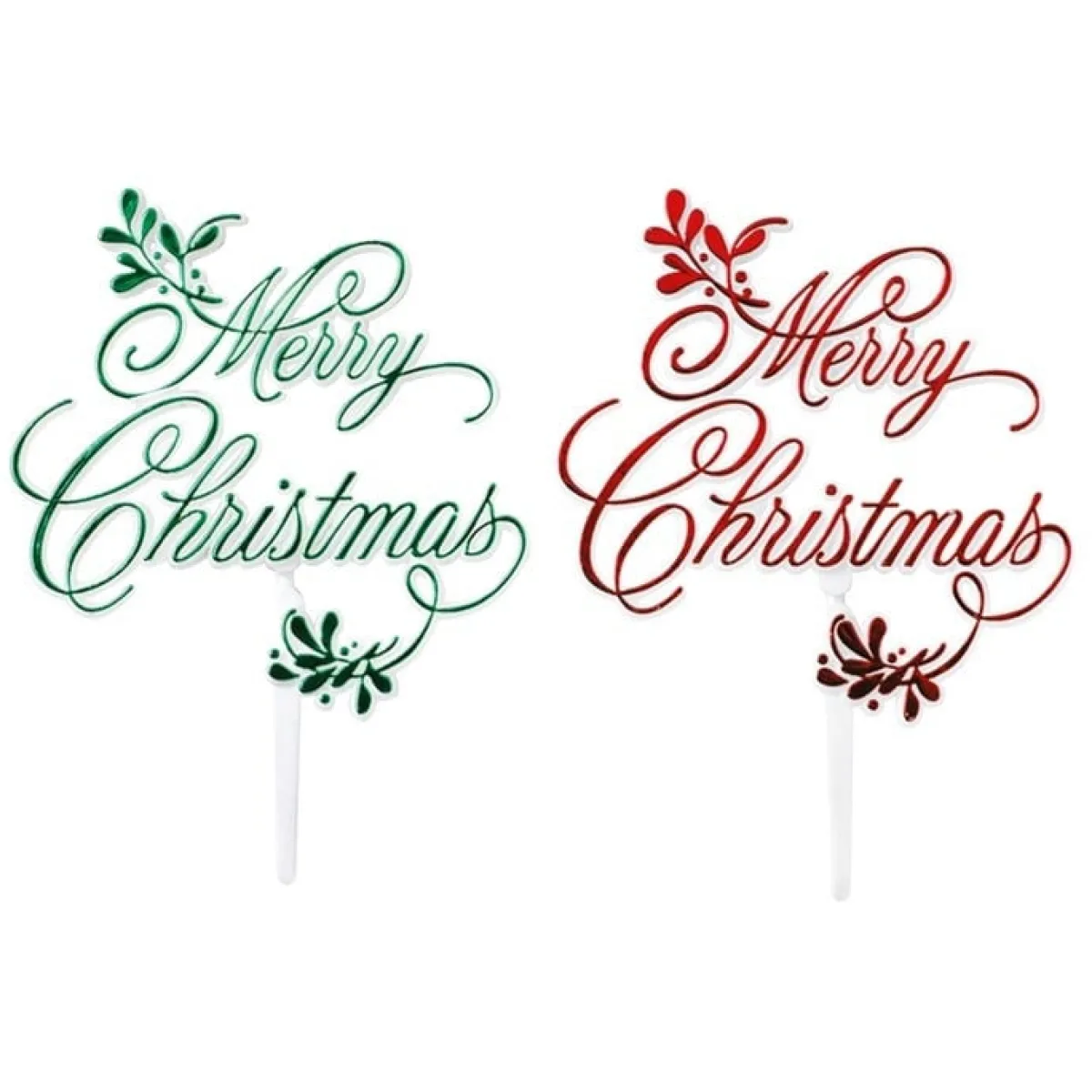 Best Culpitt Taarttopper Merry Chrismas Mistletoe 90mm 24st.**