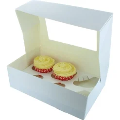 Discount BrandNewCake Cupcake Doosje 6 / 12 MINI Wit (incl. tray-venster) 3st.