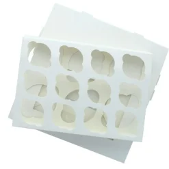 Discount BrandNewCake Cupcake Doosje 6 / 12 MINI Wit (incl. tray-venster) 3st.