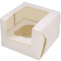 Discount BrandNewCake Cupcake Doosje 1 Wit (incl. tray met venster) 25st.