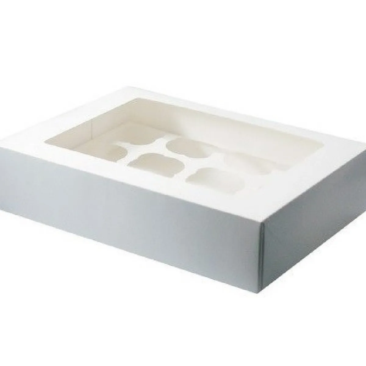 Discount BrandNewCake Cupcake Doosje 12 Wit (incl. tray met venster) 3st.