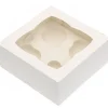 Outlet BrandNewCake Cupcake Doosje 4 Wit (incl. tray met venster) 25st.