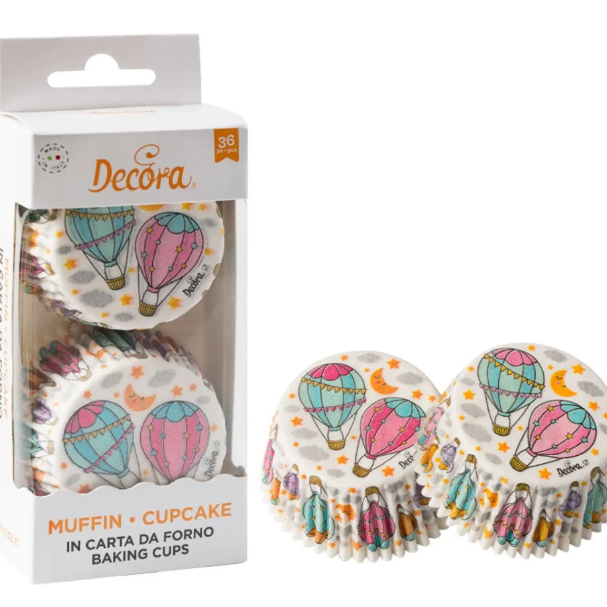 Hot Decora Cupcake Vormpjes Ballon Ø50x32(h)mm 36 stuks