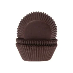 Hot House of Marie Cupcake Vormpjes HoM Bruin 50x33mm. 50st.