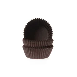 New House of Marie Cupcake Vormpjes HoM Bruin Petitfour 25x19mm. 100st.